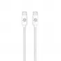 CELLY USBCUSBCCOTT - USB-C auf USB-C Baumwollgeflechtkabel Weiß (Power Delivery)