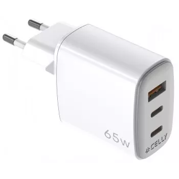 CELLY UP TC 1 USB 2 USB-C 65W WH GaN Wall Charger White