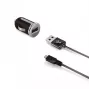 CELLY Autoladegerät Turbo + Micro-USB-Kabel 2,4A 100cm Schwarz