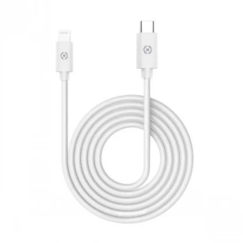 CELLY Lightning auf USB-C Kabel 60W - 1,2m Weiß MFi zertifiziert