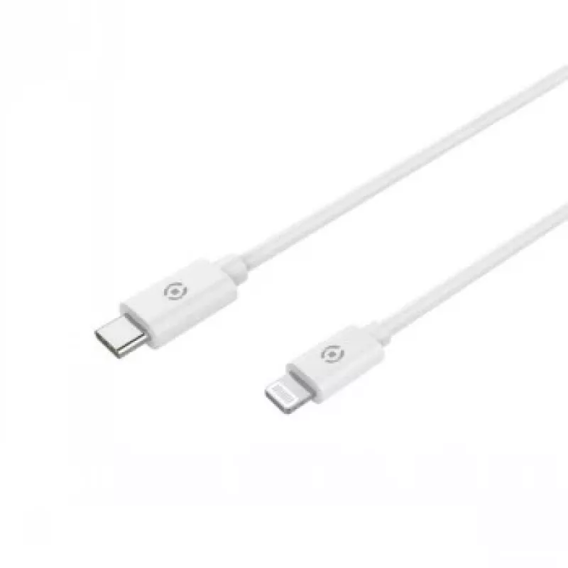 CELLY Lightning auf USB-C Kabel 60W - 1,2m Weiß MFi zertifiziert