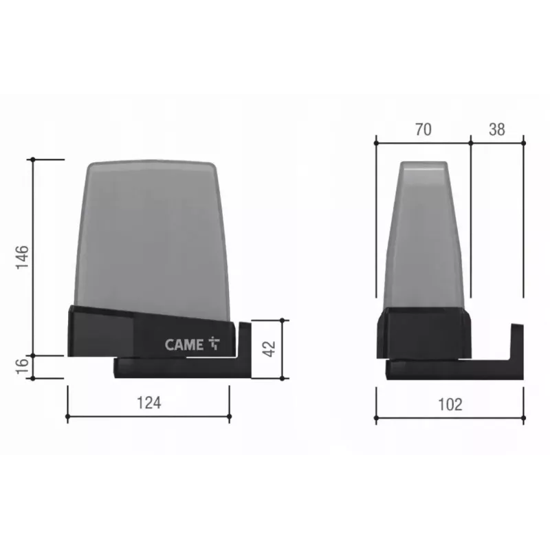 CAME KRX1FXSW Weiße LED-Warnblinkleuchte 24/230V (806LA-0020)