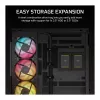 Corsair 280X RS-R ARGB Micro-ATX PC-Gehäuse, gehärtetes Glas, Schwarz, 3x LL120 RGB-Lüfter