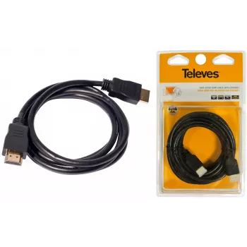 TELEVES HDMI 2.0 Kabel 3m 4K UHD 18Gbps vergoldet Schwarz