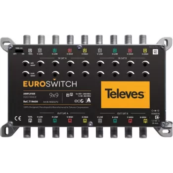 TELEVES EuroSwitch 9 Eingänge Multischalter-Verstärker 27/31 dB (719609)