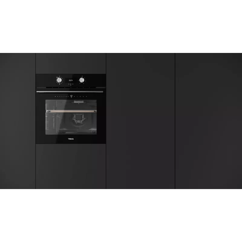 Teka HLB 8510 P 70 L Black Einbau-Multifunktions-Pyrolyse-Backofen