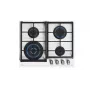 TEKA GZC 64320 XBC WH Gaskochfeld - Weißes gehärtetes Glas, 4 Brenner mit Wokbrenner