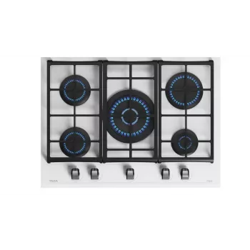 TEKA GZC 75330 XBC WH Gaskochfeld, 5 Brenner, Weiß, 75 cm