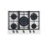 TEKA GZC 75330 XBC WH Gaskochfeld, 5 Brenner, Weiß, 75 cm