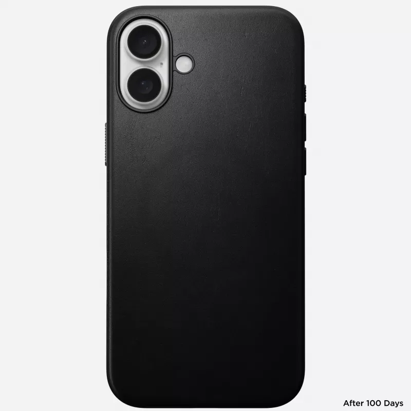 Nomad Modern Leather Case für iPhone 16 Plus - Schwarz