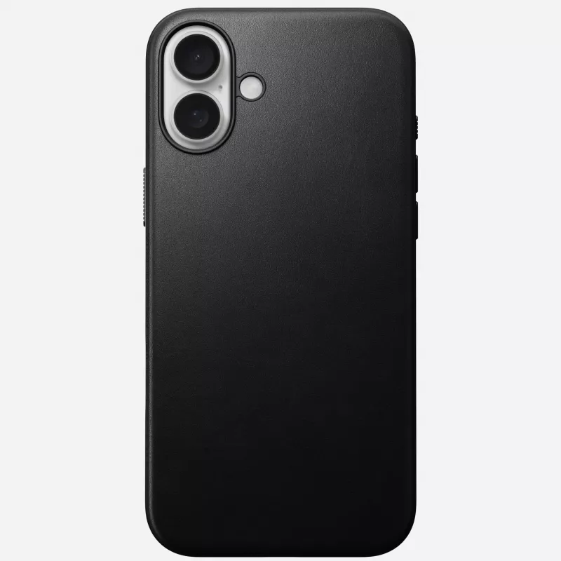 Nomad Modern Leather Case für iPhone 16 Plus - Schwarz