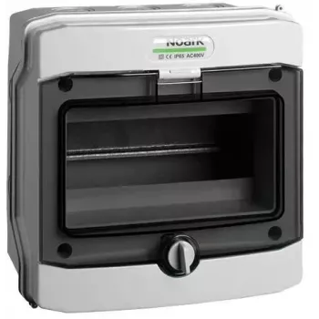 NOARK PHS 8T Aufputz-Verteiler IP65 8 Module 1 Reihe Grau