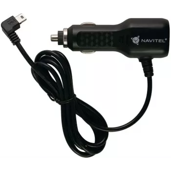 NAVITEL Mini-USB Auto-Ladegerät für Zigarettenanzünder, 12V/24V, 2A, 10W, 1,2m Kabel, Schwarz
