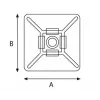 TRYTYT Selbstklebender Kabelbinderhalter HW-3AC Weiß (100 Stück)
