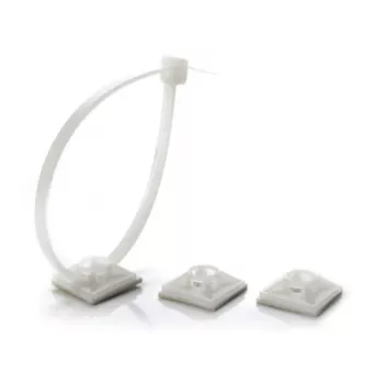 TRYTYT Selbstklebender Kabelbinderhalter HW-3AC Weiß (100 Stück)