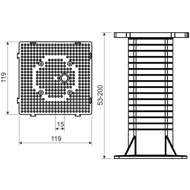 KOPOS MDZ_KB Montageplatte für Wärmedämmverbundsysteme