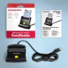 AXAGON CRE-SM4NC USB-C Smart Card Stand Reader - Schwarz