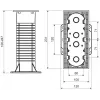 KOPOS KEZ-3_KB 3-fach Installationsdose für Wärmedämmverbundsysteme, Orange