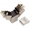 Solarix Cat.6A STP RJ45 Keystone Jack Tool-less Schwarz SXKJ-10G-STP-BK-SA
