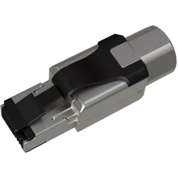 SOLARIX Industrial RJ45 Cat.6A STP Toolless Connector, 1 Stück, Schwarz/Silber