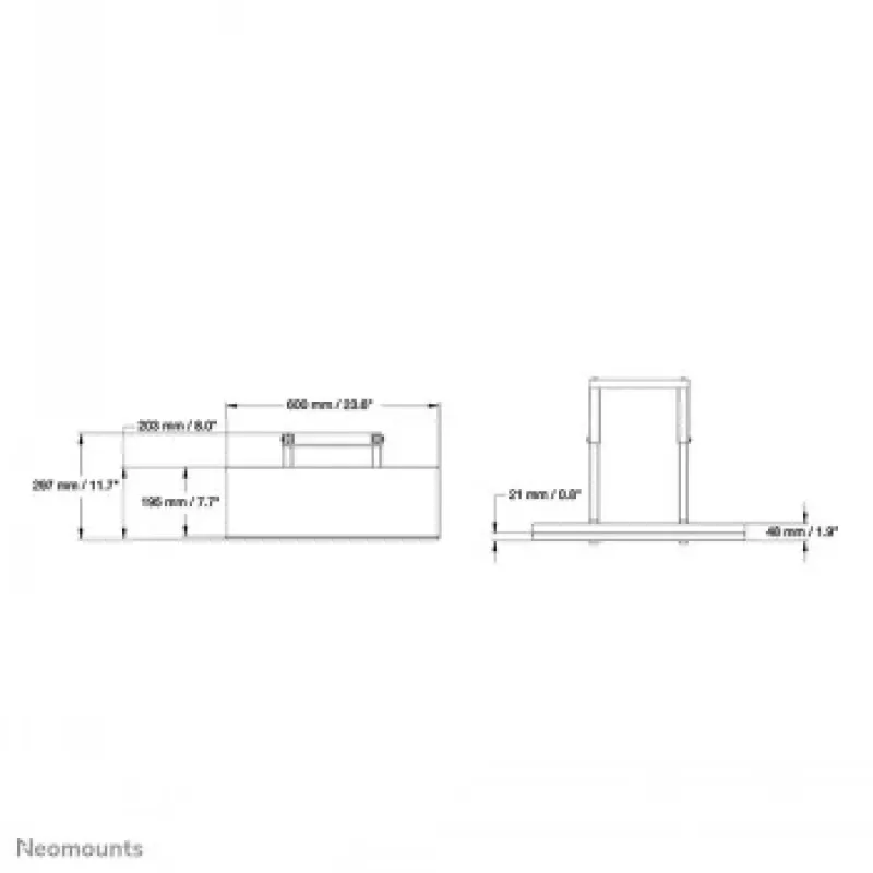 NewStar Tastaturablage für PLASMA-M2500/W2500 Serie - Schwarz