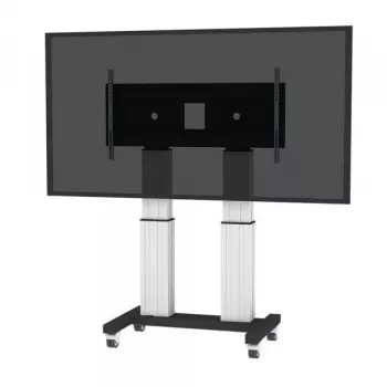 NEOMOUNTS NEWSTAR Motorisierter mobiler Bodenständer für 70-120 inch Bildschirme, VESA 300x200 bis 1200x600, Silber