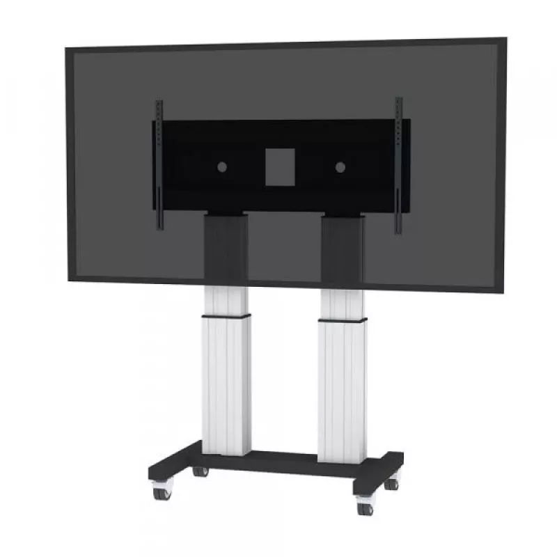 NEOMOUNTS NEWSTAR Motorisierter mobiler Bodenständer für 70-120 inch Bildschirme, VESA 300x200 bis 1200x600, Silber