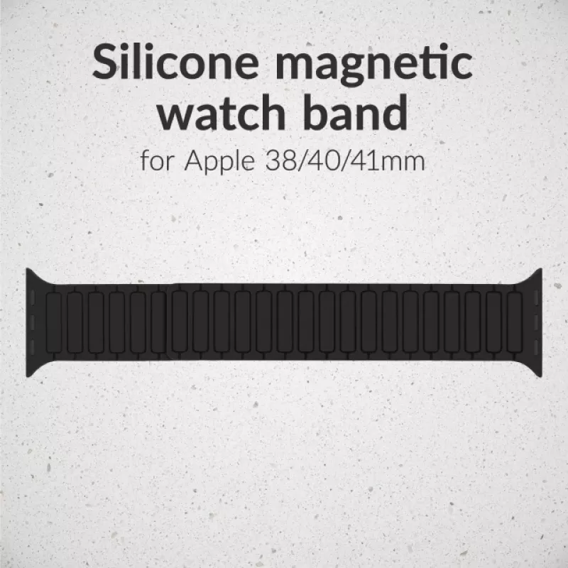 Mobilize Silicon Watch Band - Magnetic - for Apple 38/40/41mm - Black