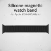 Mobilize Silikon-Armband - Magnetisch - für Apple 42/44/45/49mm - Schwarz