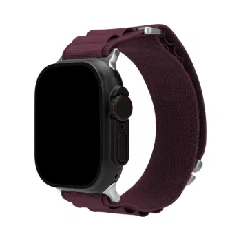Mobilize Nylon Watch Band - Alpine - Titanium Connector - for Apple 38/40/41mm - Bordeaux