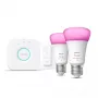 Philips Hue White and Color Ambiance Starter Set E27 2x Birnen + Bridge + Dimmer-Schalter