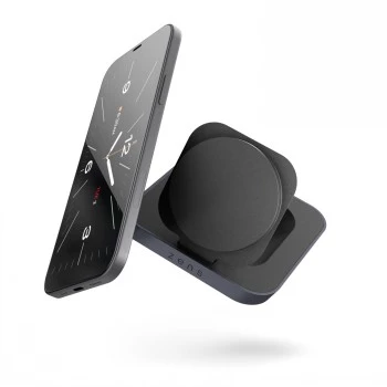 ZENS Magnetic Nightstand Charger - 20W Wireless Charging Stand für iPhone und AirPods (Schwarz)