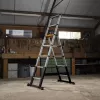 Batavia 7065240 Teleskopleiter 205 cm, 150 kg Belastung, eloxiertes Aluminium, Silber/Schwarz