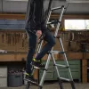 Batavia 7065240 Teleskopleiter 205 cm, 150 kg Belastung, eloxiertes Aluminium, Silber/Schwarz