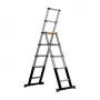 Batavia 7065240 Teleskopleiter 205 cm, 150 kg Belastung, eloxiertes Aluminium, Silber/Schwarz