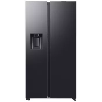 Samsung RS80F64KEFEO American Style Kühl-Gefrierkombination, 615L, Total No Frost, Wasser- und Eiswürfelspender mit Wasseranschluss, Edelstahl-Optik