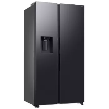 Samsung RS80F64KEFEO American Style Kühl-Gefrierkombination, 615L, Total No Frost, Wasser- und Eiswürfelspender mit Wasseranschluss, Edelstahl-Optik