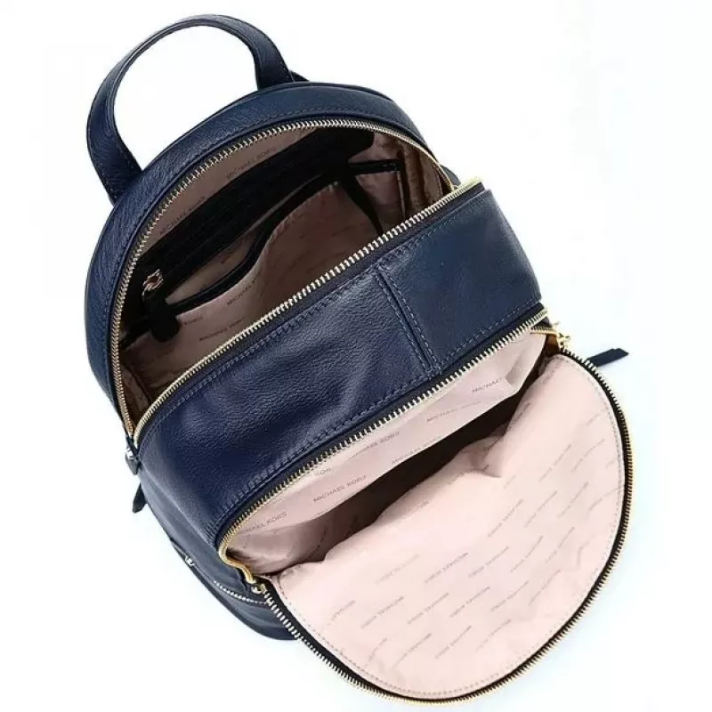 Michael Kors Rhea Rucksack Navy Saffiano Leder Damen 27x26x14 cm