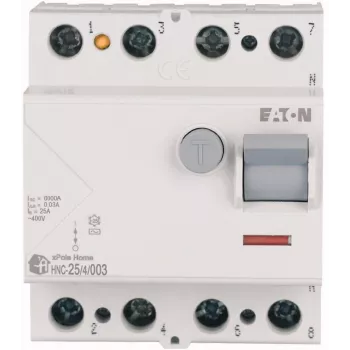 EATON Fehlerstrom-Schutzschalter 25A 4P 4M 30mA AC 6kA