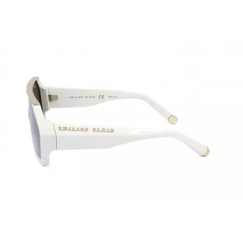 Philipp Plein Damen-Sonnenbrille SPP047-3GFG Oversized Geometric Acetat UV400