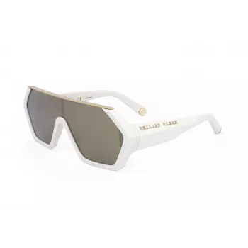 Philipp Plein Damen-Sonnenbrille SPP047-3GFG Oversized Geometric Acetat UV400