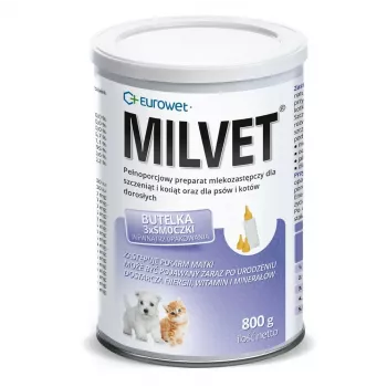 EUROWET Milvet Milchaustauscher für Hunde und Katzen - 800g