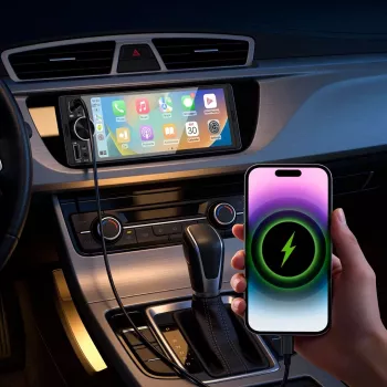 KRUGER & MATZ KM2016 1DIN Autoradio mit Apple CarPlay und Android Auto, 7-Zoll-LCD-Touchscreen, Bluetooth 5.0, FM/AM-Tuner, 4x45W