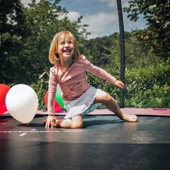 HUDORA 4Square Trampolin 244x366 cm (Schwarz/Rot)
