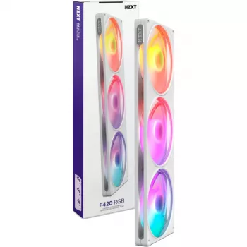 NZXT F420 RGB Flüssigkeitskühler (Weiß, 420 mm)