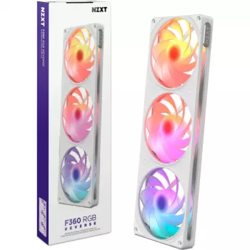 NZXT F360 RGB White Reverse 360mm AIO Flüssigkeits-CPU-Kühler