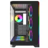 Rampage LYRON Mid Tower Gaming PC Gehäuse, 7x ARGB PWM Lüfter, Tempered Glass, Schwarz