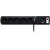Getfort 5P 1.5m Black Surge Protected Power Strip