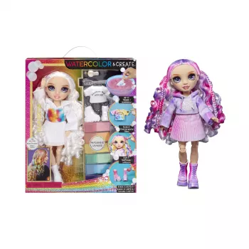Rainbow High Color & Create Fashion Doll, Purple Eyes