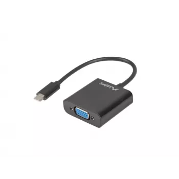 LANBERG AD-UC-VG-01 USB Type-C auf VGA Adapter 15cm Schwarz